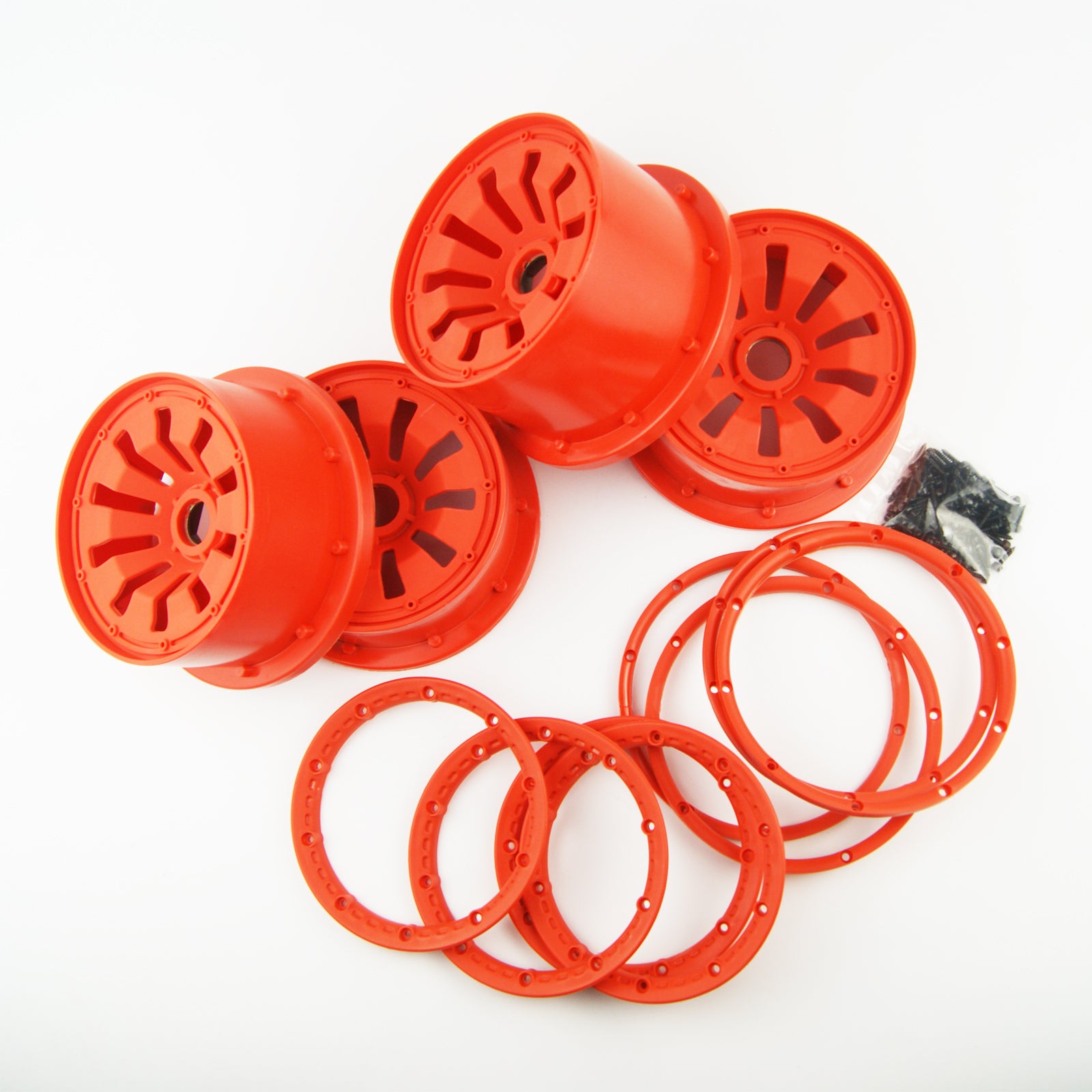 ( CN ) 24mm metal hex orange wheel beadlock rim for hpi rovan km baja 5b ss