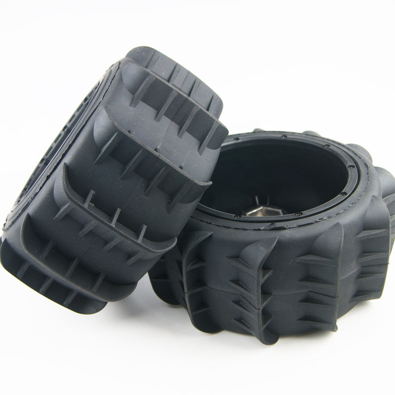 ( CN,US ) HD sand tires wheels Fits HPI Baja 5B 5T King Motor  190 x90mm 24mm metal hex