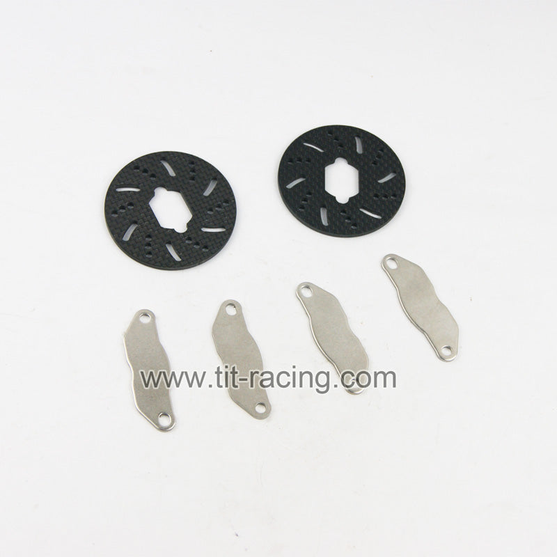 (CN, US) Stainless steel brake and carbon fiber plate fits Losi 5ive T LT X2