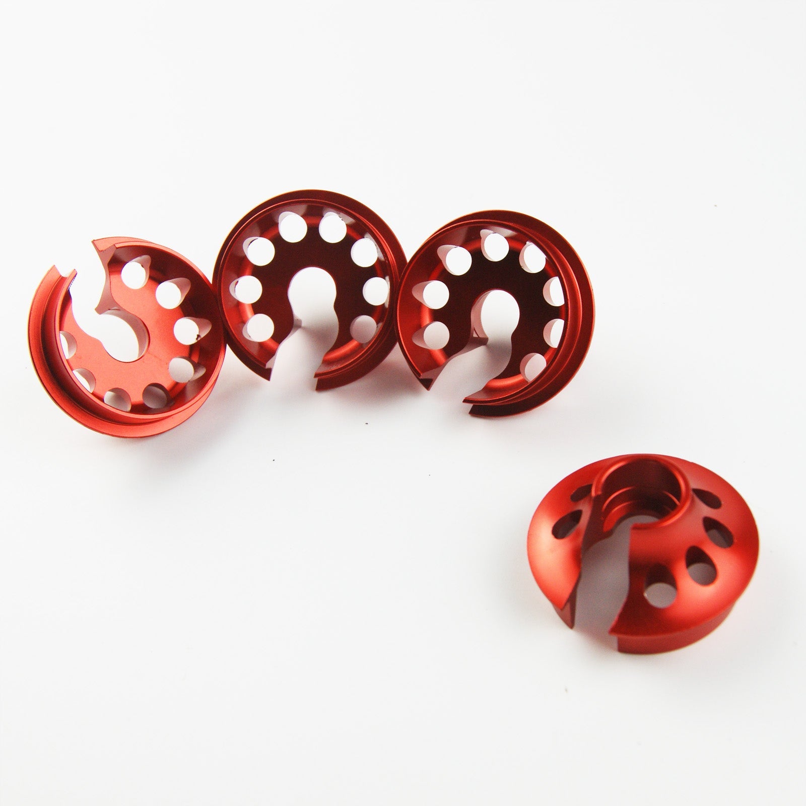 ( CN ) Red Shock cap spring lower perch fits Losi 5ive T 5T Rovan LT