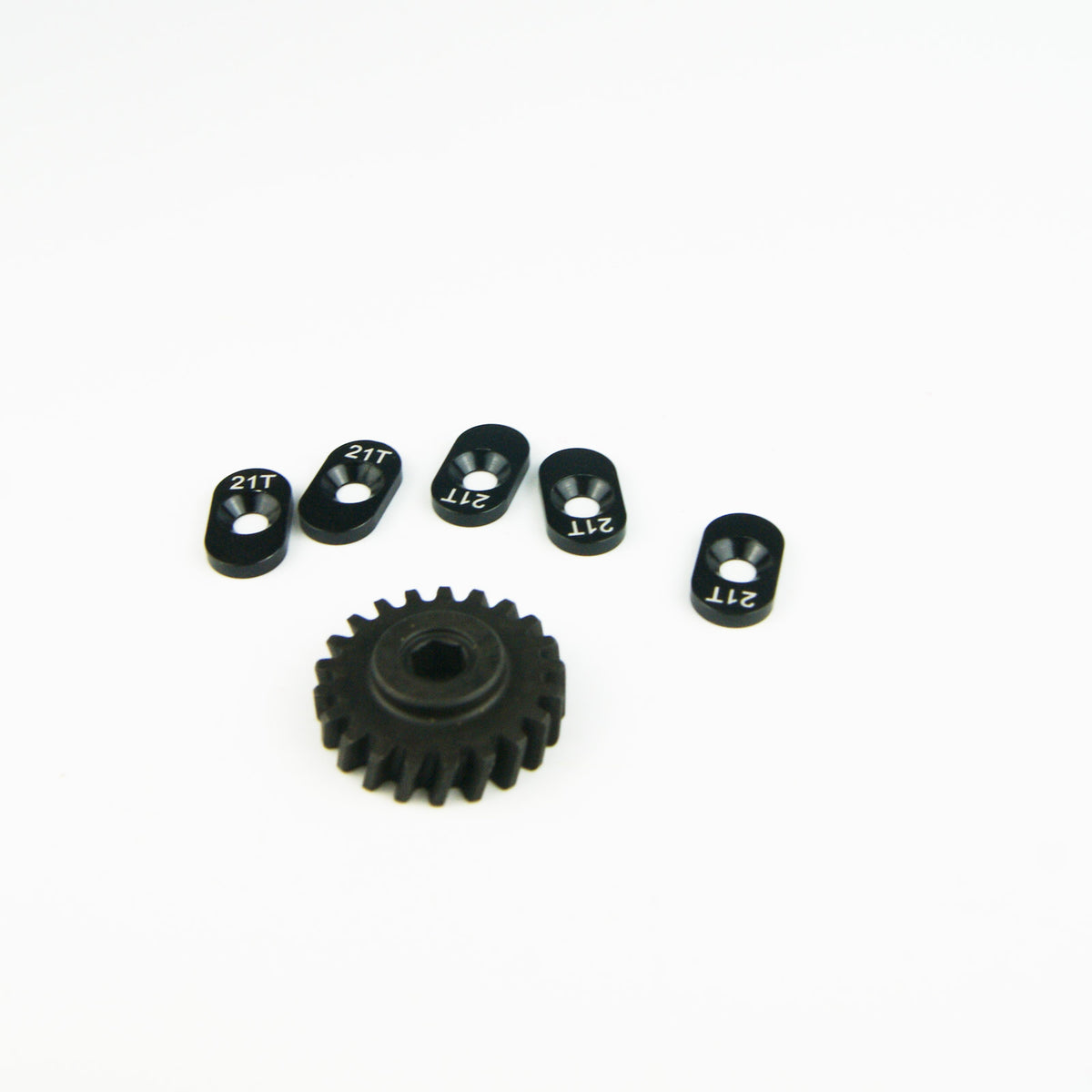 (CN) Medium-difference High-speed Helical Gear 58T/21T Kit for LT/ Losi 5ive T / 30°N