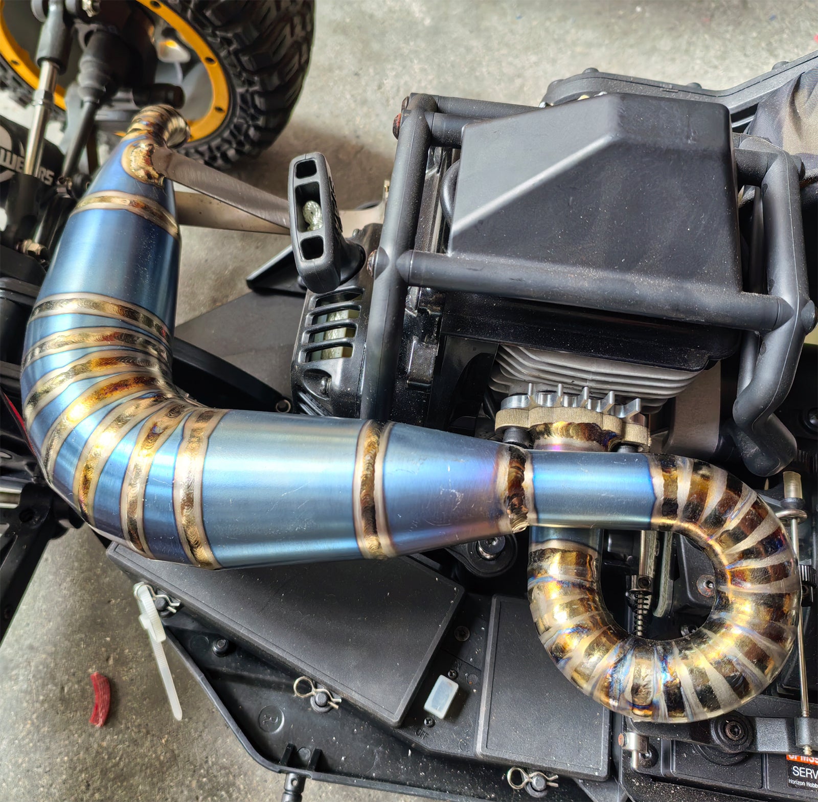 (CN,US) Titanium Exhaust Pipe Fit Losi Desert Buggy XL DBXL 2.0 Gas