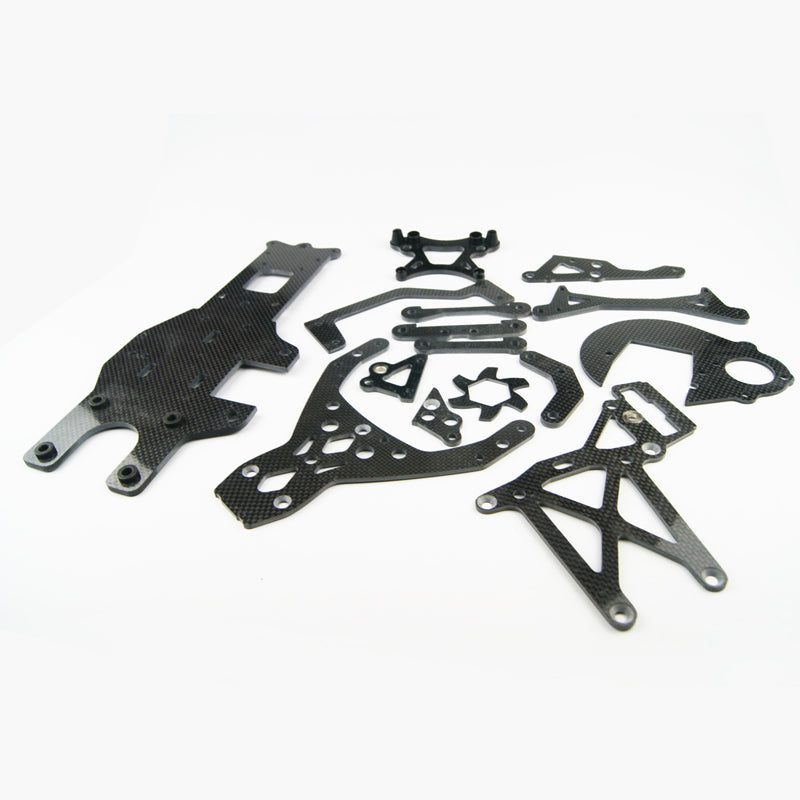 （CN,US ）Carbon Fiber Chassis plates Upgrade Kit for HPI ROVAN KM baja 5b 5t buggy