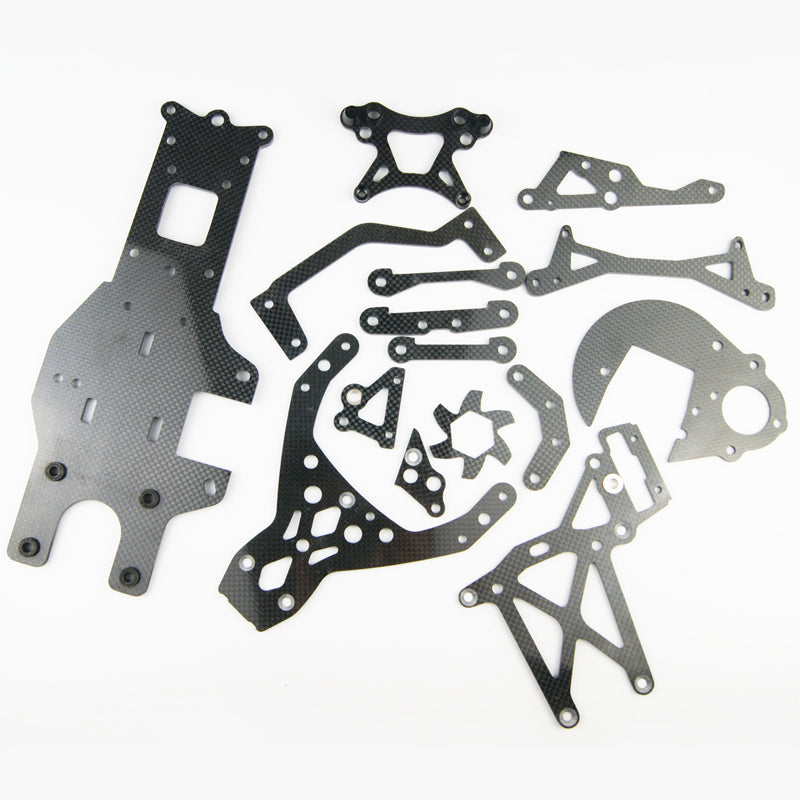 （CN,US ）Carbon Fiber Chassis plates Upgrade Kit for HPI ROVAN KM baja 5b 5t buggy