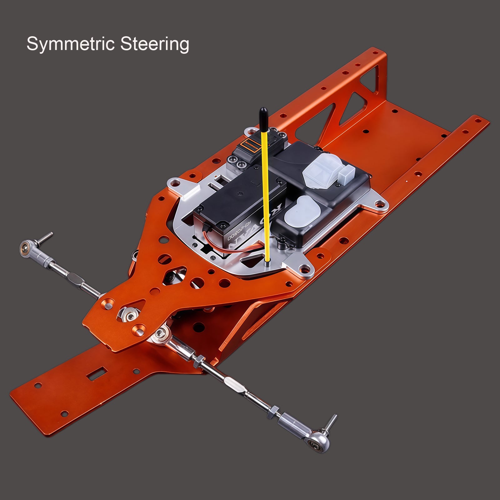 (CN, US ) CNC alloy Symmetric turn steering radio battery box for HPI rovan KM baja 5b 5t SS