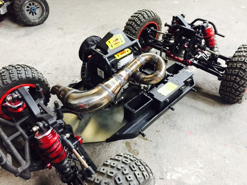 ( CN,US ) Hand made Steel exhaust pipe for Losi DBXL Desert Buggy XL 1.0 2.0