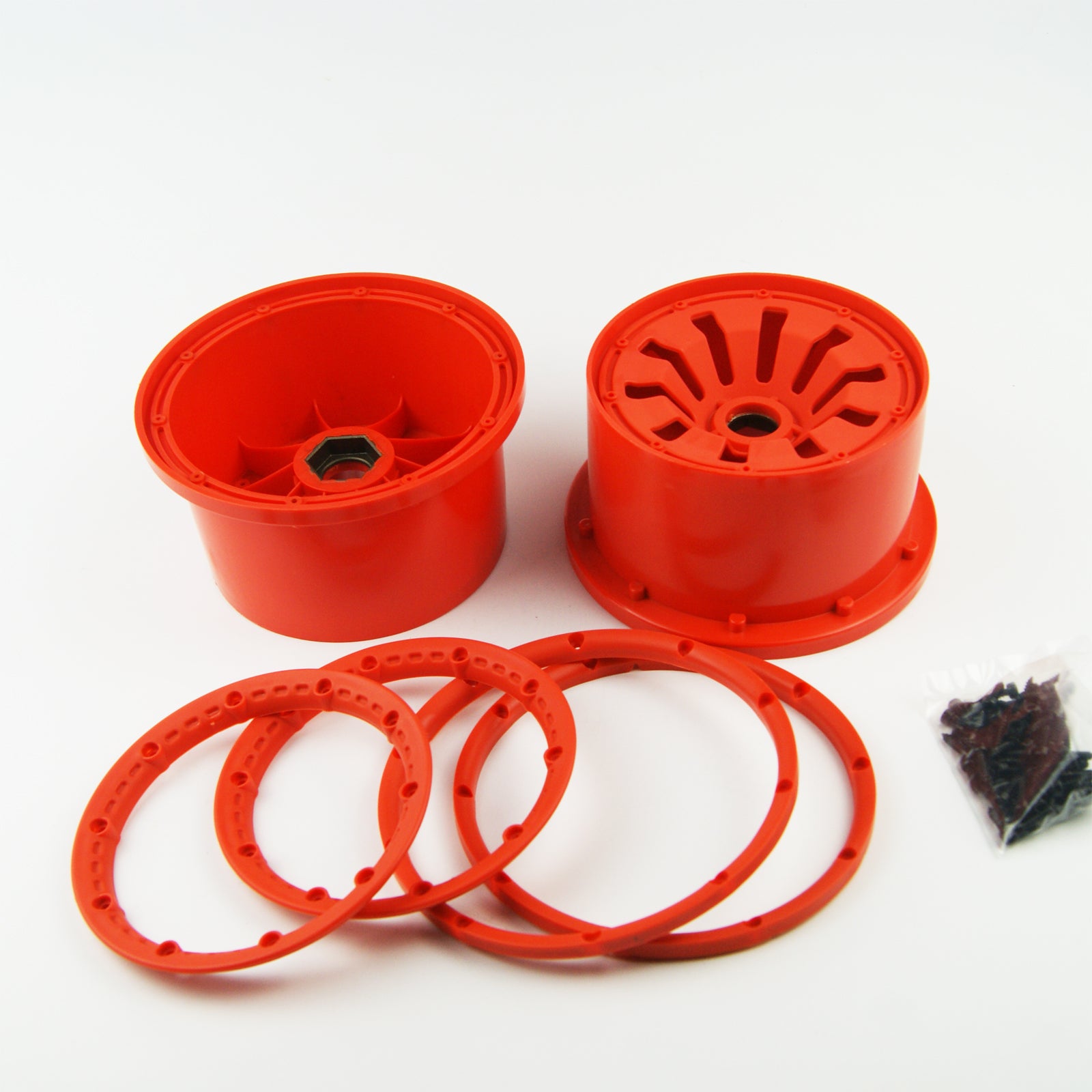 ( CN ) 24mm  metal hex orange wheel beadlock rim for hpi rovan km baja 5b ss