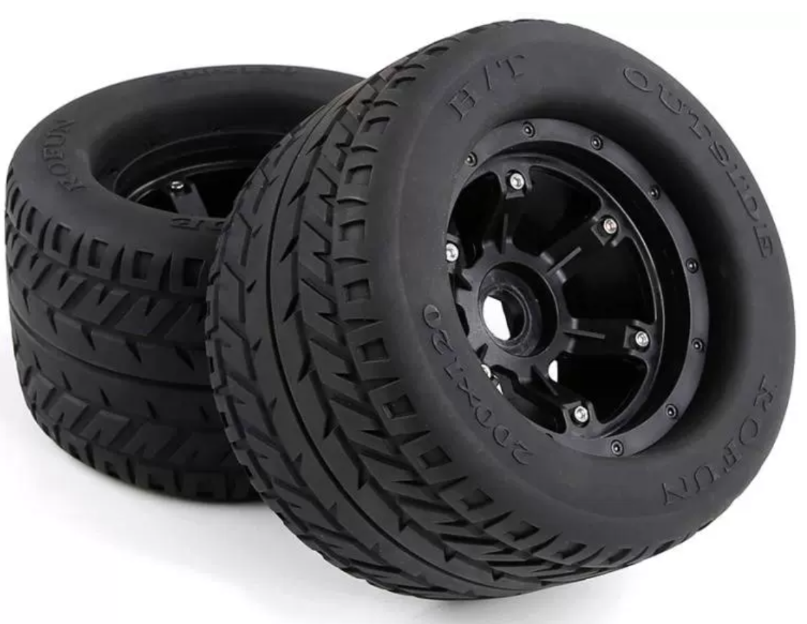 1/5 Scale RC Car Huge On-Road Wheel Tire Kit Set 200 X 120 for HPI ...