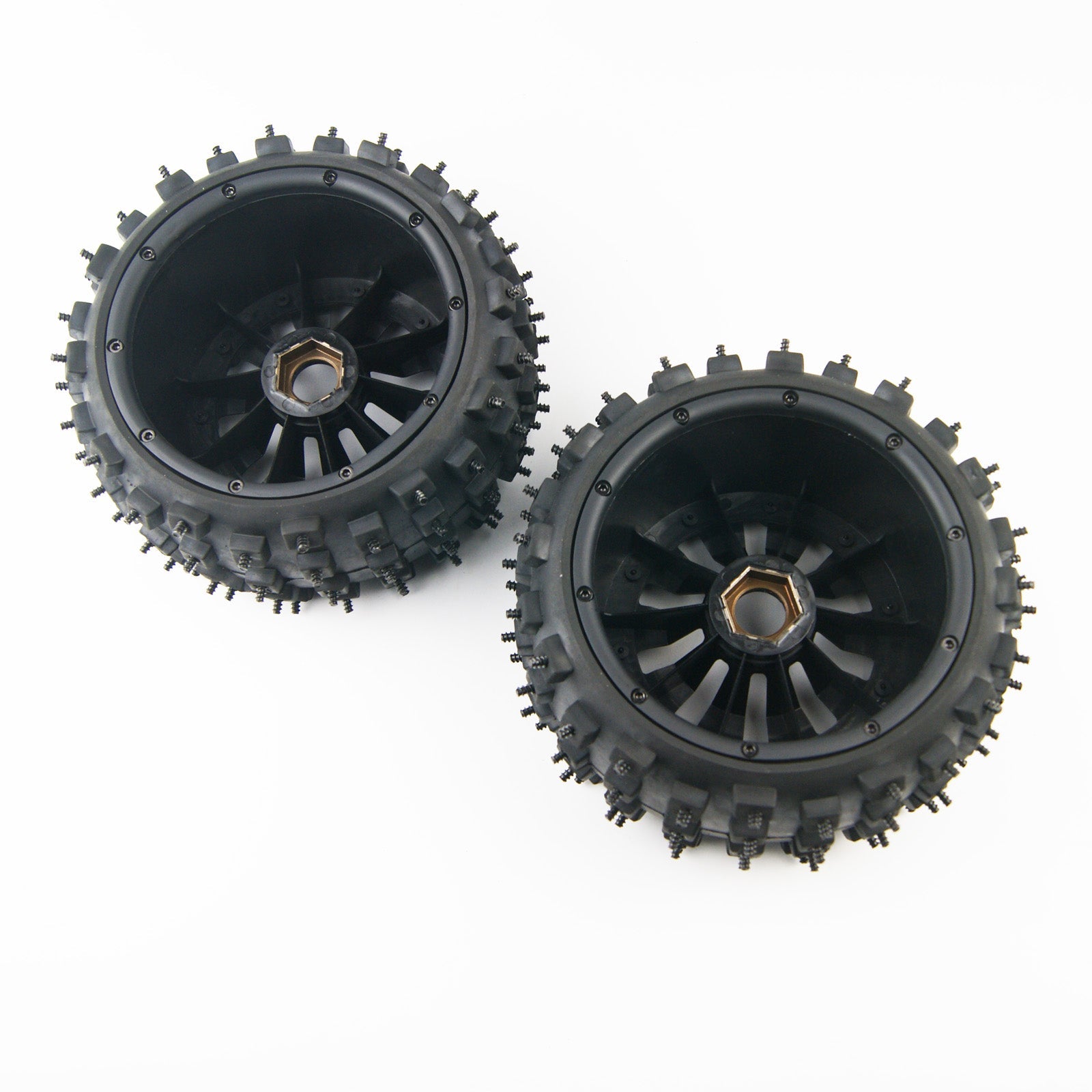 ( CN,US ) Knobby Ice Tires wheels with screws for hpi rovan kingmotor baja 5b Buggy