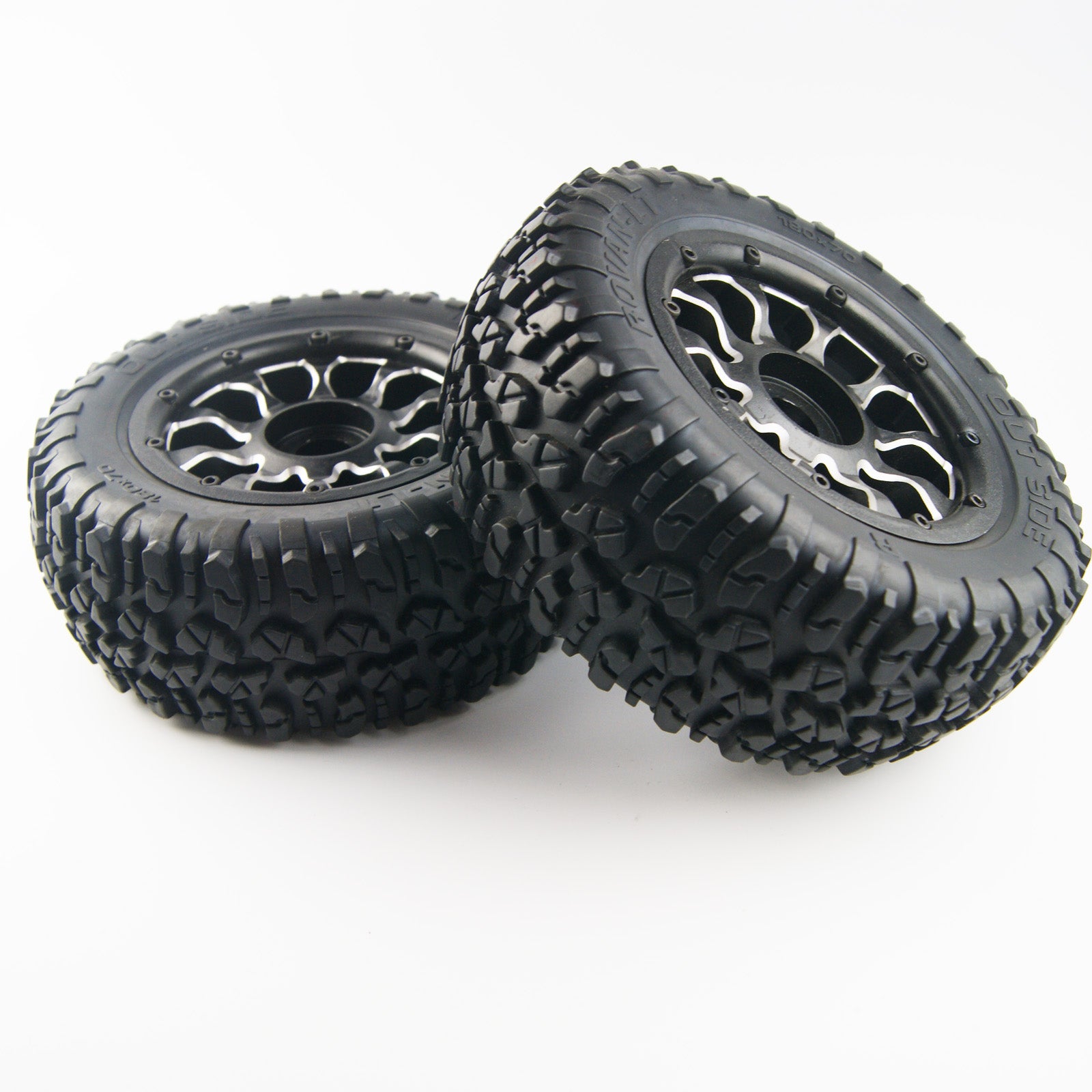 Knobby tire aluminium alloy wheel kit for losi 5IVE-T rovan LT KM X2