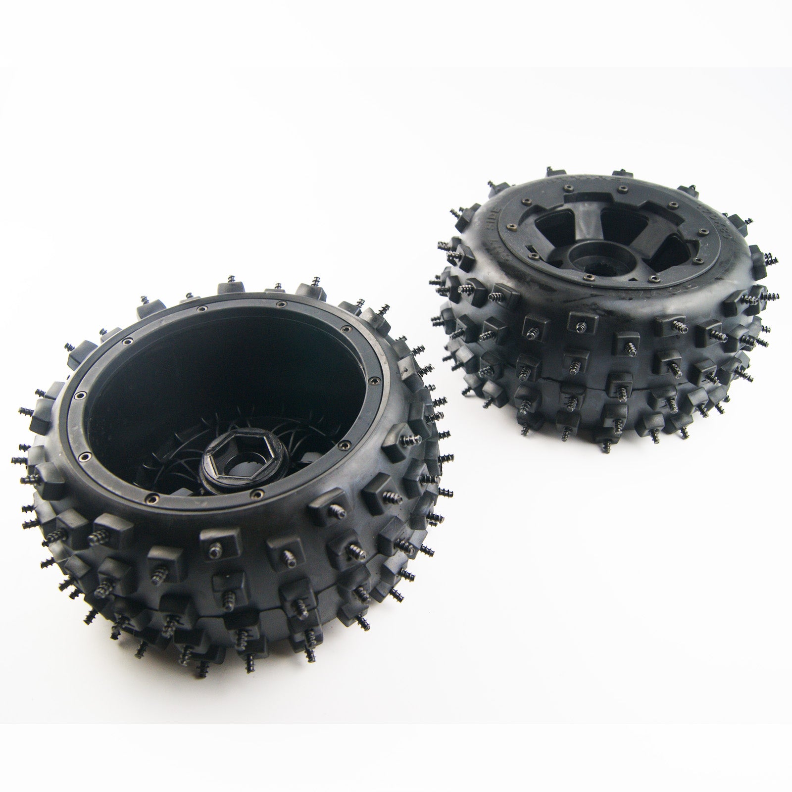 ( CN,US ) Knobby Ice Tires wheels with screws for hpi rovan kingmotor baja 5b Buggy